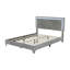 Structure de lit tapissier moderne en velours avec lumières DEL et tête de lit capitonnée, robuste et élégante pour les chambres à coucher-783231967