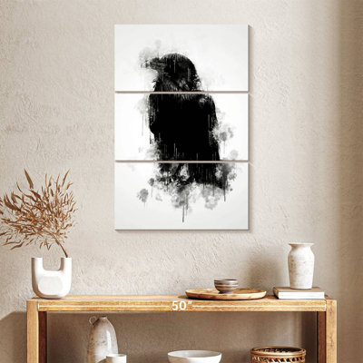 Corbeau Brampt en noir et blanc