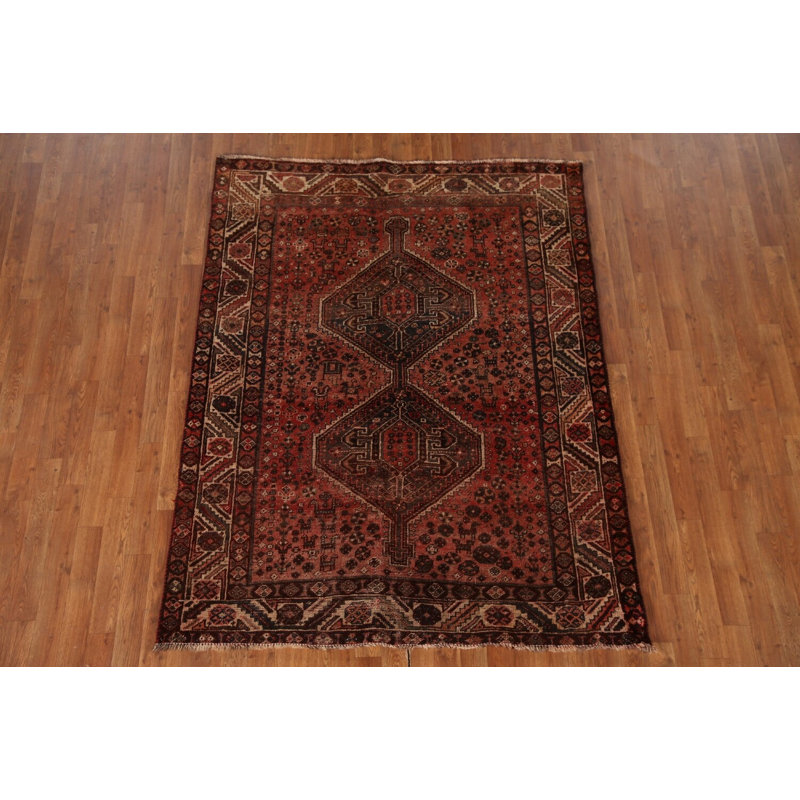 Tapis traditionnel à teinture végétale antique 5 x 6