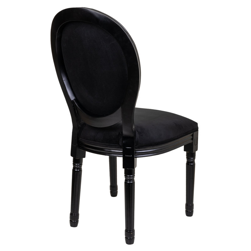 Marbleton Velvet Armchair, Black