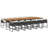 Garden Dining Set Black And Brown