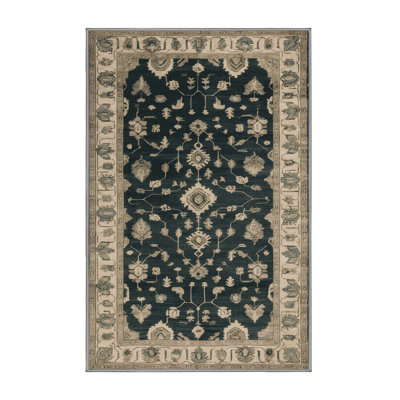 Machine Washable Overdyed Gray Area Rug