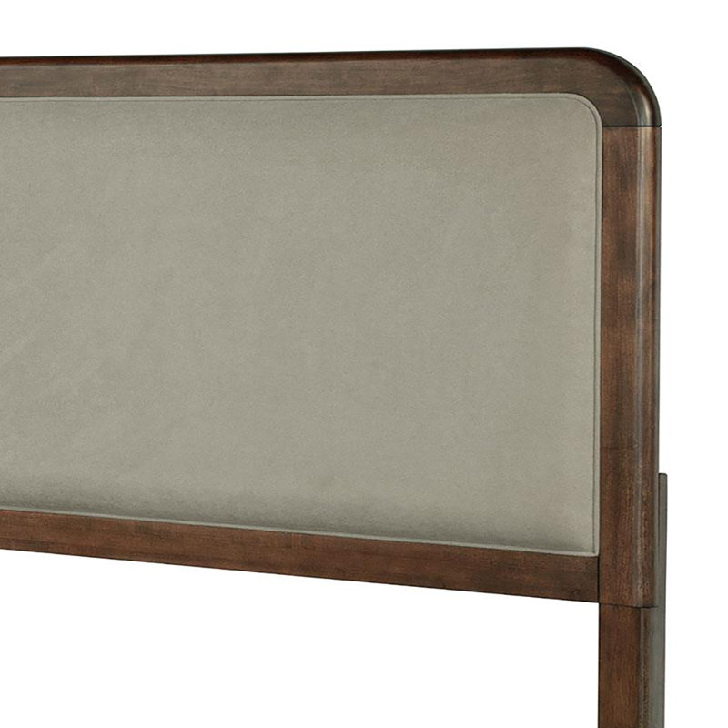 57-inch Upholstered Eastern Panel Bed Walnut, King