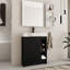 Ensemble de meuble-lavabo simple autoportant 28 po Denston et support de rangement mural 12 po-169914163