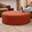 Natacia Round Couch Ottoman – Oversized Giant Coffee Table & Foot Rest, Luxe Boucle-77710809-124376508