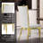 White Leather Dining Chairs With Polished Gold Legs Set Of 6