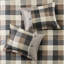 Housse de couette à chevrons 6 pièces en tissu écossais multicolore pour grand lit avec texture lisse-129761655-129761658