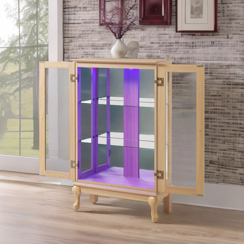 Lighted Glass Curio Display Cabinet