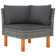 Reem 4Pc Modular Sofa Set, Dark Gray Woven Poly Rattan And Cushions