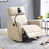 Beige Gray Leather Match