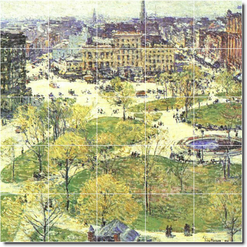 Carreau de peinture murale 40 po x 40 po 8 po x 8 po, City 04167