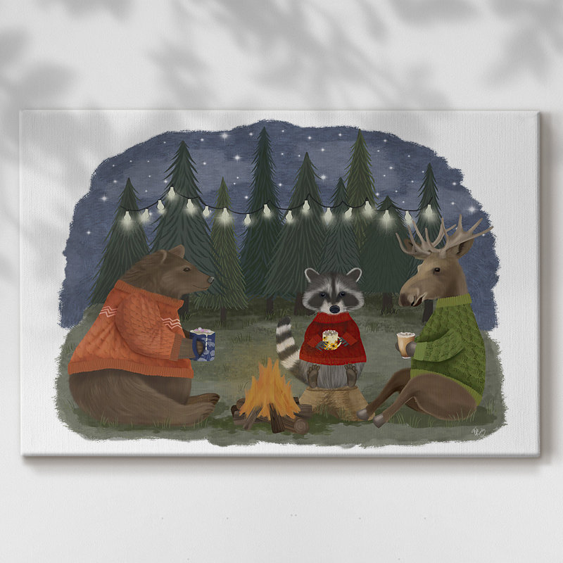 Toile tendue Campfire, H 18 po x l 27 po