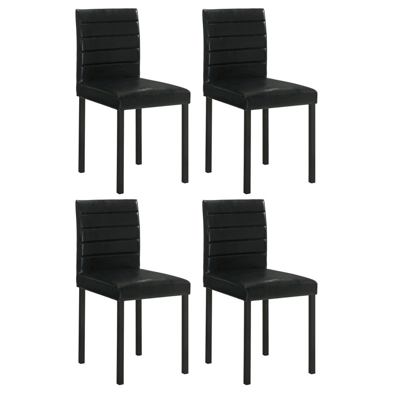 Garza Upholstered Dining Side Chair Black (Set of 4)