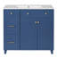 Meuble-lavabo de 36 po avec lavabo en céramique, tiroirs standard et double couche, portes à fermeture en douceur, tablettes réglables, armoire de rangement moderne pour petites et moyennes salles de bain-1869575528