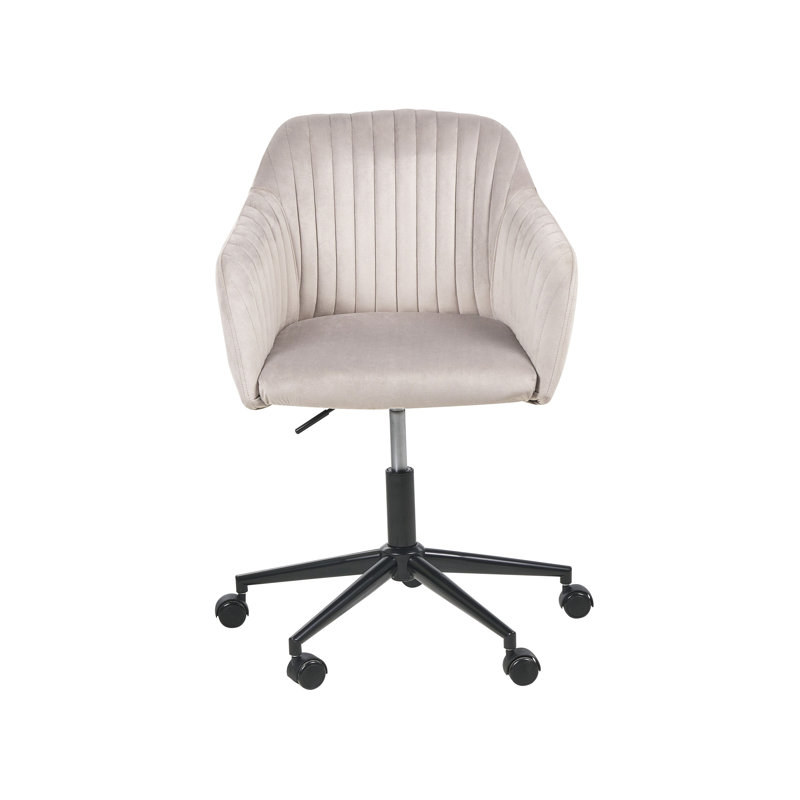 Remley Velvet Office Chair, Taupe
