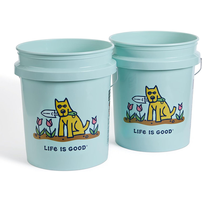 «Life Is Good Rocket's Garden», seau de 5 gallons, paquet de 2