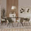 45.01cm H Upholstered Metal Dining Chairs in Leather-1469567099