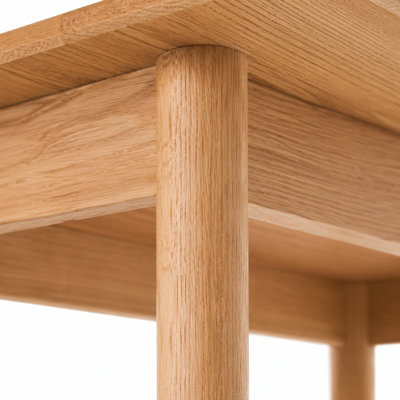 31.5" Modern Solid Oak Wood Desk with Drawer for Small Spaces, Home Office, Bedroom
