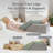 4-Height Adjustable Leg Elevation Pillow, Multi-Layer Wedge Foam Leg Rest Support for Post-Surgery Recovery, Swelling Relief and Reading, Velvet Cove