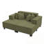 Chaise longue rembourrée avec 4 coussins-2095375246