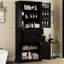 Armoire de rangement noire avec 2 tiroirs et tablette réglable pour le salon, la salle à manger et la cuisine. Finition peinte, poignées en métal, protection contre le basculement idéale pour la cuisine, la salle de bain. Tablette, tiroirs,-1439718512