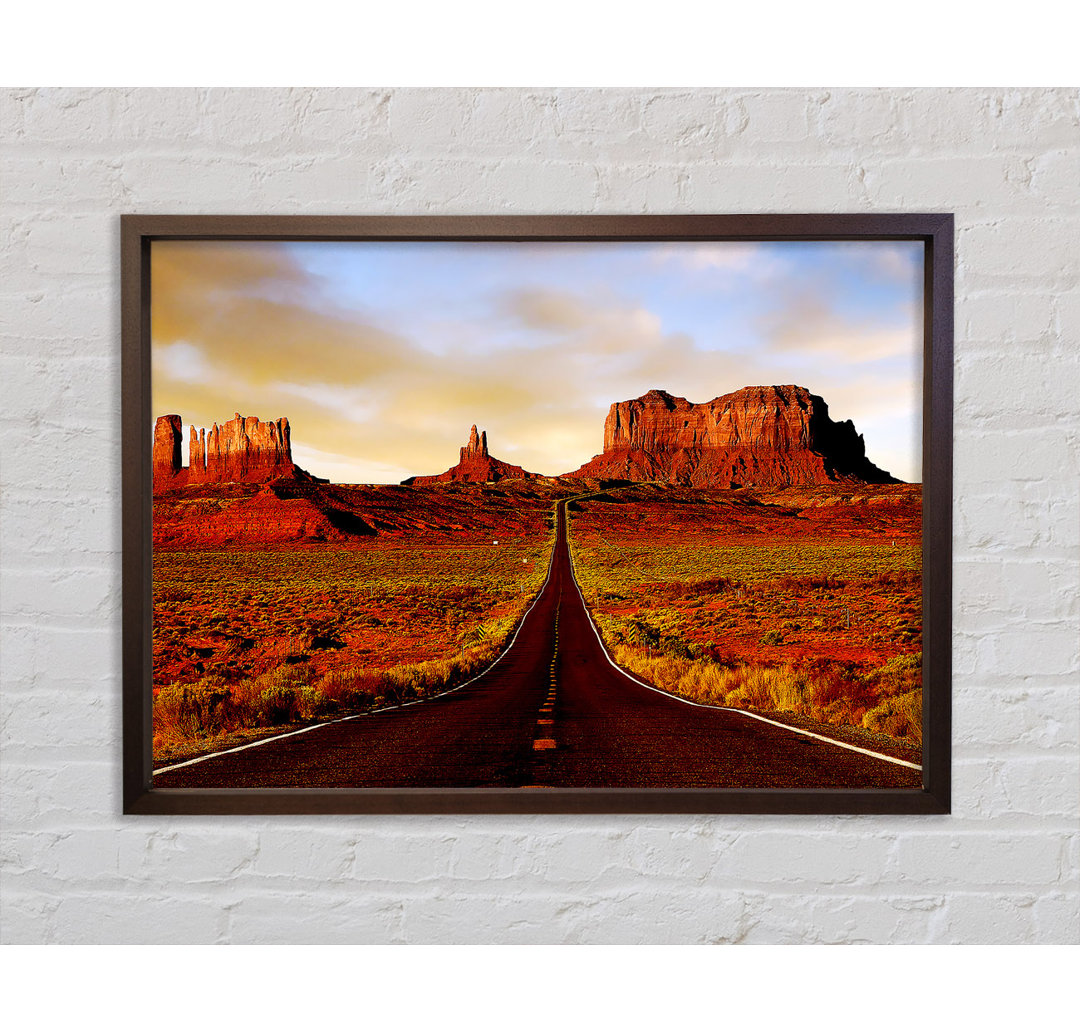 Der Weg zum Monument Valley - Einzelne Bilderrahmen Kunstdrucke auf Leinwand