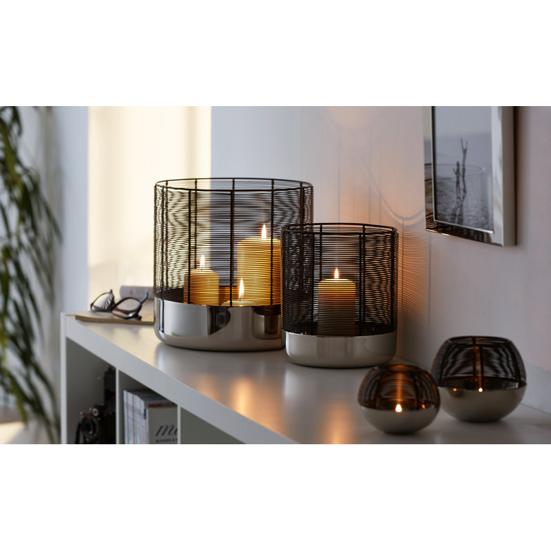 Luna Nickel Tabletop Lantern