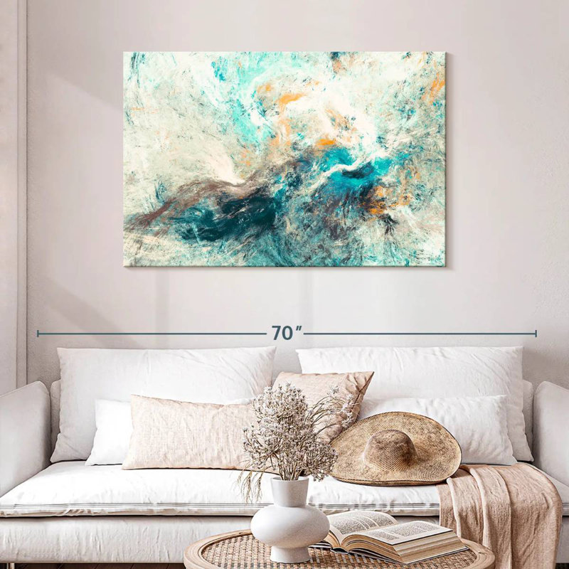 Abstrait de couleur douce Avery, H 30 po x l 45 po