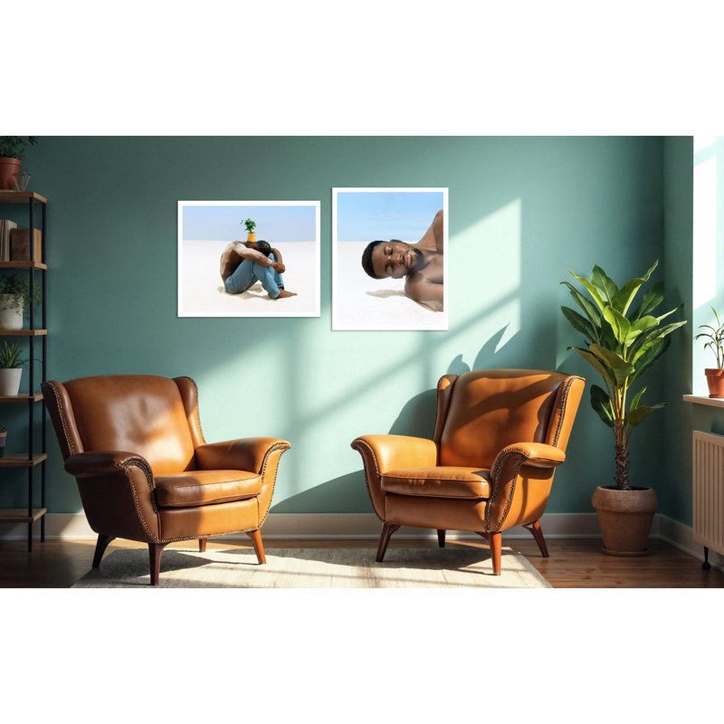 Embryogenesis Wall Art By Daniel Okon (Set Of 2) – Limited Edition | Modern Black Masculinity In Home Decor, 16" H x 20" W