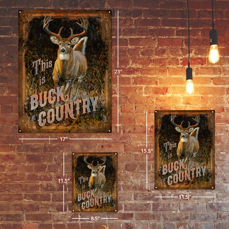 «This Is Buck Country», impression sur métal