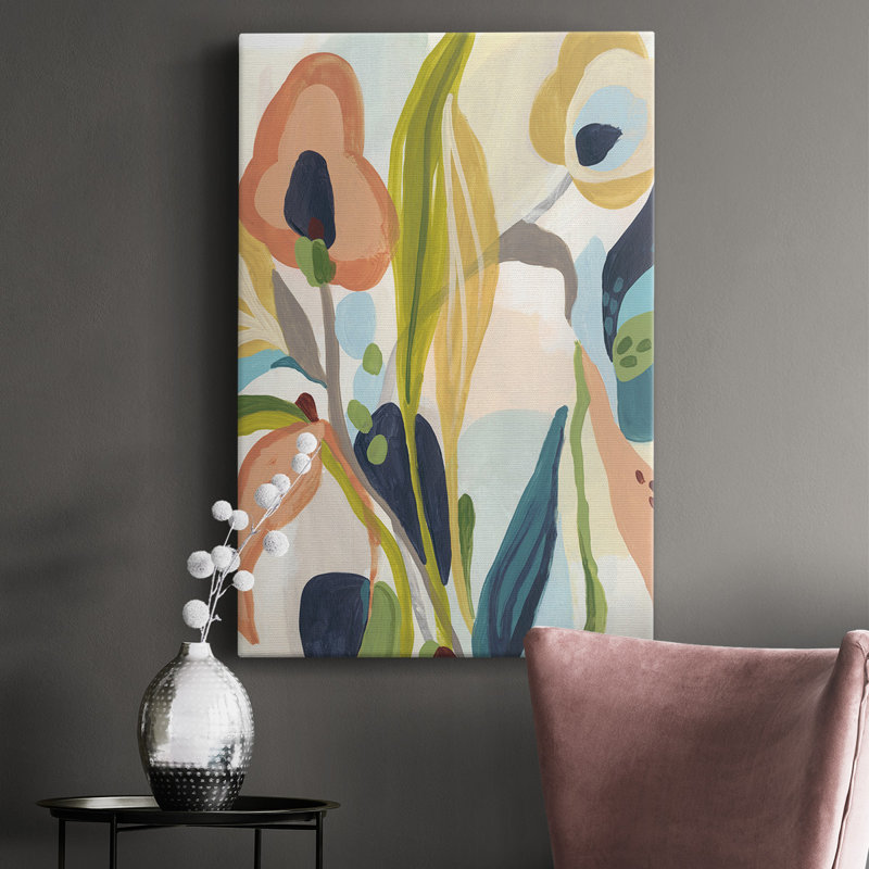 Jungle Jewels II - peinture sur toile tendue, H 60 po x l 40 po x P 1,5 po