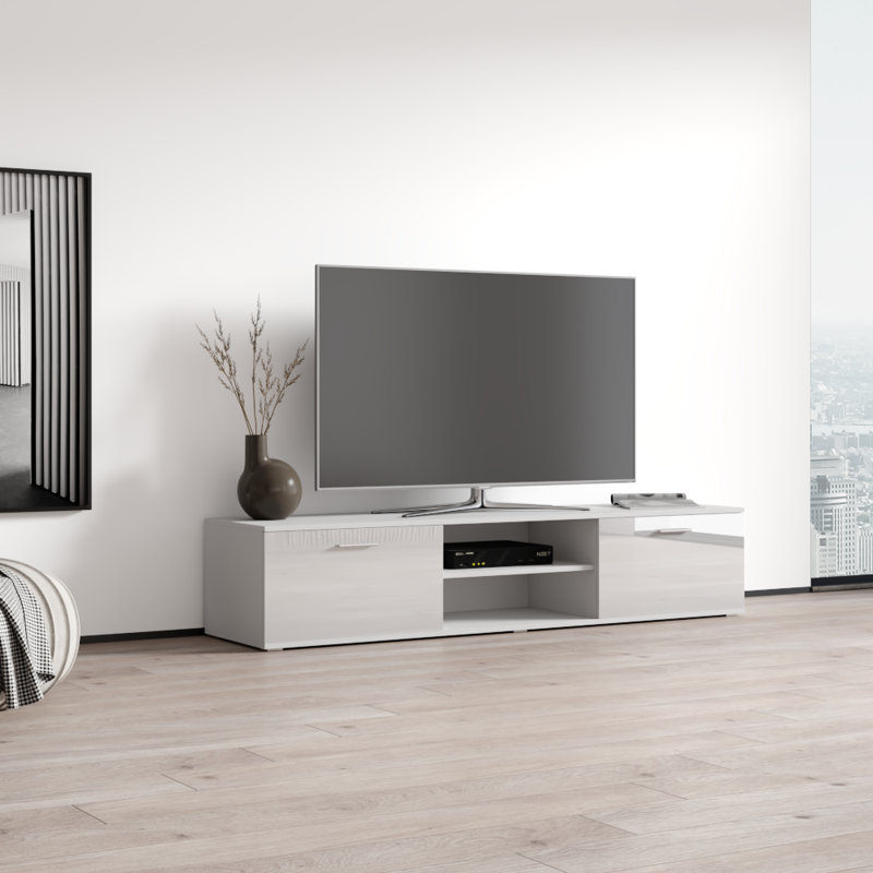 Sabala TV Stand for TVs up to 85", White, 71"