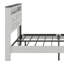 Cadre de lit avec lumières DEL et base de lit plateforme avec coussin de charge, avec tête de lit et espace de rangement caché-1020005631