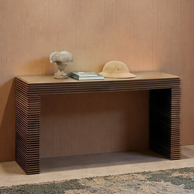 Console de hall d'entrée en bois massif de style chinois
