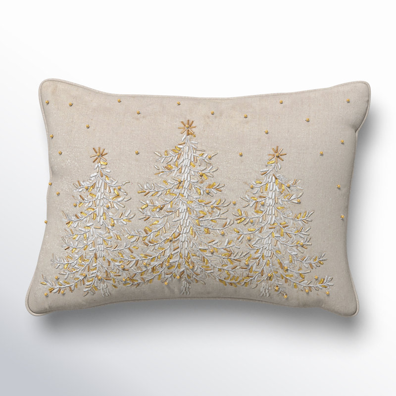  Coussin lombaire brodé, Inférieur, Rectangle H 14 po x l 20 po