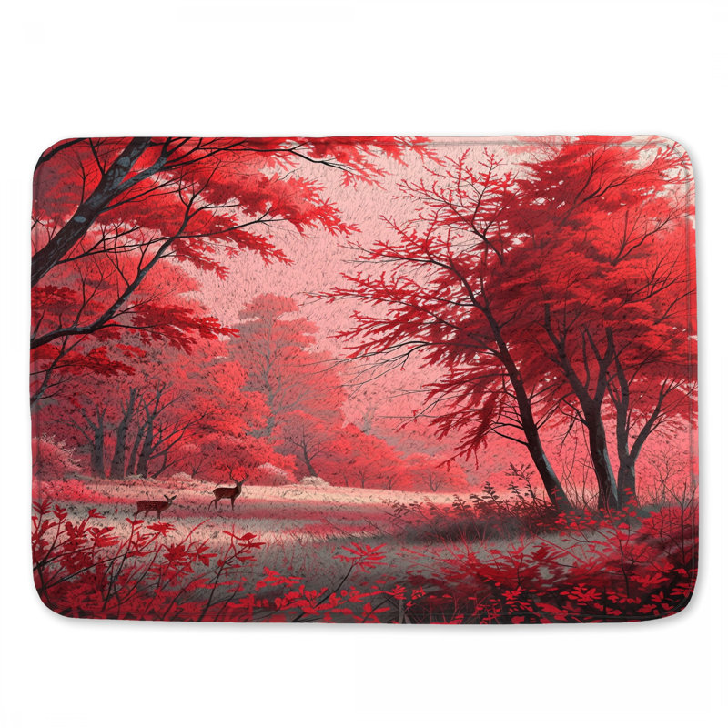 Tapis de bain Red Forest, 24in W x 17in L