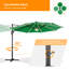Parasol excentré à DEL en porte-à-faux 11 pi avec base Olufisayo-860228088