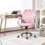 Chaise de bureau pivotante en polyester avec support lombaire, hauteur réglable, roulettes