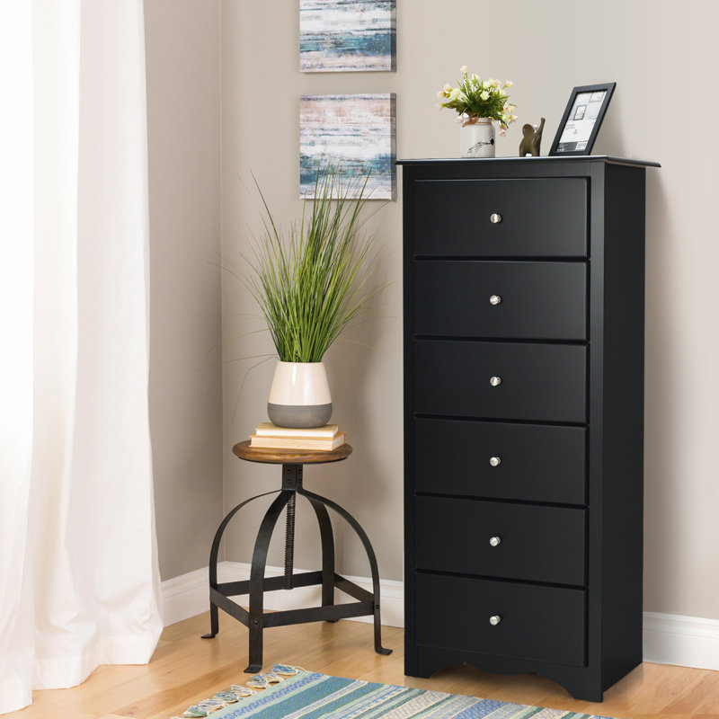 Allick 6 - Drawer Chest of Drawers, Black