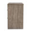 Table de chevet Kulv, 2 tiroirs de rangement, stratifié gris taupe moderne 24 pouces