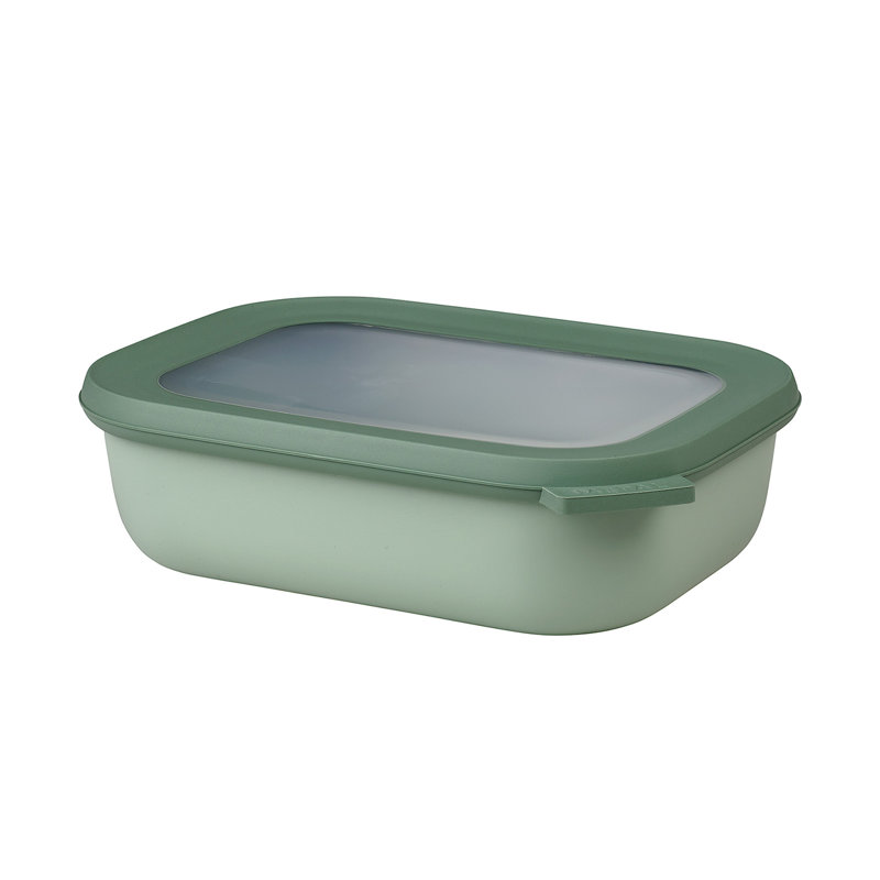 Cirqula Rectangular Multi Bowl Container 1000ml - Nordic Blue, Sage
