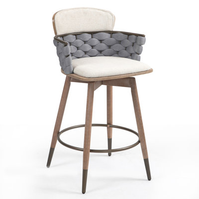 Zadian Swivel Upholstered Counter Stool