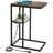Leelo Shaped End Table with Charging Station for Living Room, Bedroom, Sofa Table with USB Ports and Outlets for Small Spaces, C Couch Rustic Snack Bed Table