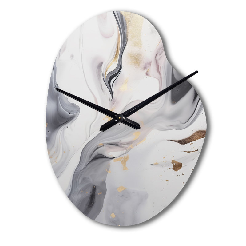 Horloge murale asymétrique en métal Kincso, Petit