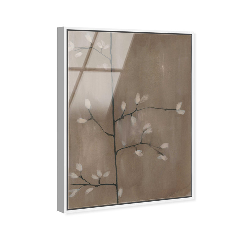 Blossoming Twig II High-Gloss Frameless Acrylic Glass Wall Art Floral & Botanical Print by Oliver Gal, Ready to Hang, 10 x 15