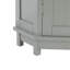 Armoire de salle de bain d'angle grise triangulaire avec tablette réglable-1440571191