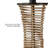 26.5 in. Brown Traditional Dimmable Wicker/Rattan For Bedroom Living Room Bedside Desk Nightstand Table Lamp With White Linen Drum Shade And USB Prot