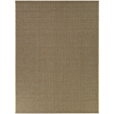 Tapis intérieur / extérieur brun / noir uni Leocadia