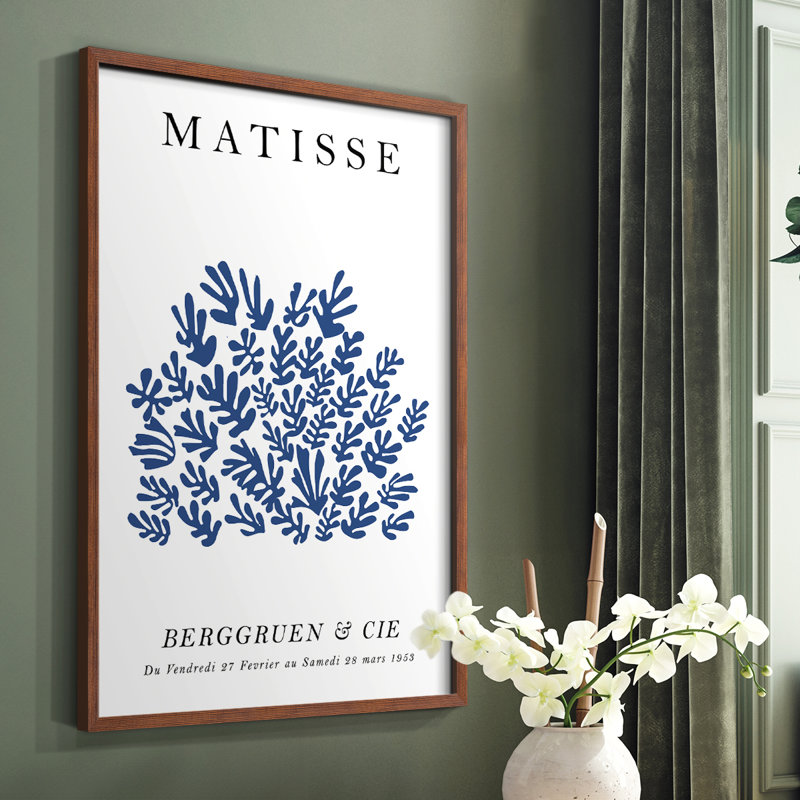 Matisse CCXCIX, reproduction encadrée - bois massif, Brun, H 14 po x l 11 po