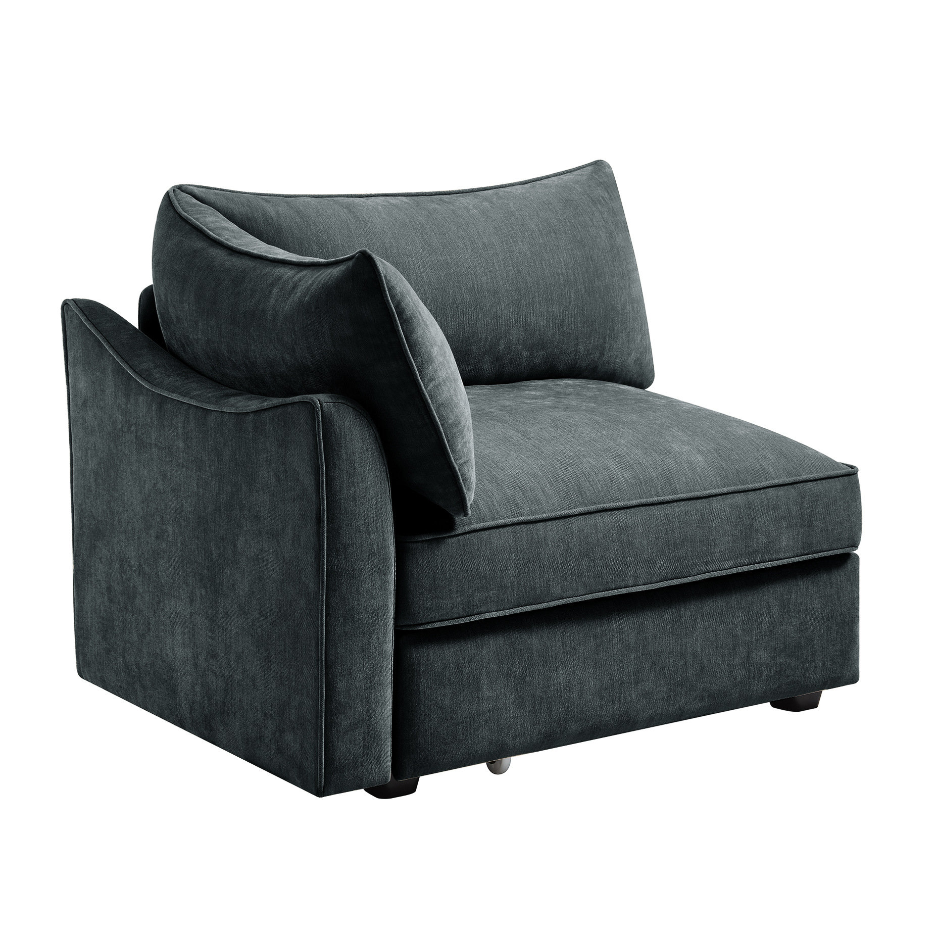 Latitude Run® 1 Grey Velvet Featuring Crescent-Shaped Structural Design ...